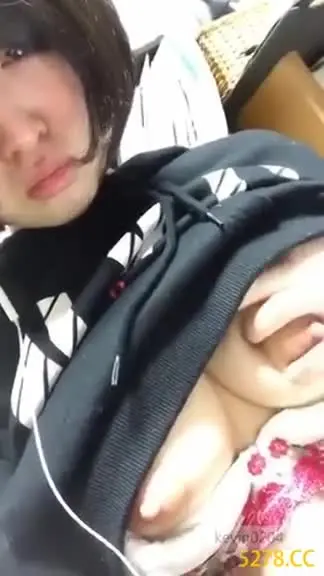 Super cute young girl exposes her big breasts and keeps rubbing them, just to make people moan