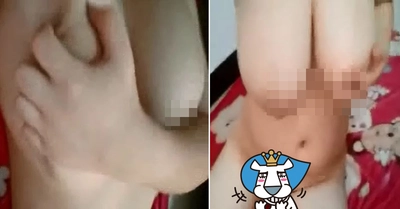 好想喝！巨乳妹狂彈奶小葡萄也跟著猛晃 葛格你快射給人家