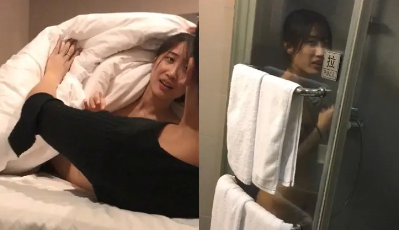 The beautiful young girl Ai Zhengnong was secretly filmed having sex and was leaked. Part 13~Showing her face and biting happily~