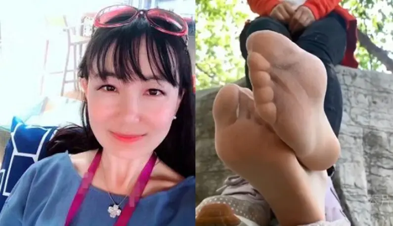 Bank of Beijing Sun Ying’s latest leak! Showing my feet in the park. If my brother likes me, I will continue to show them!