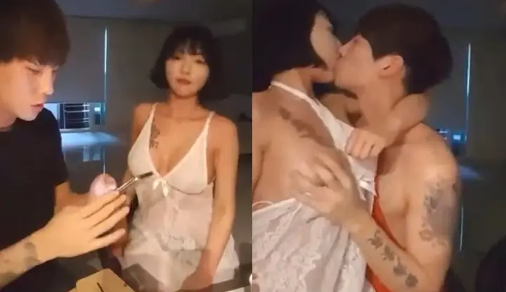 [韓國] 甜蜜情侶互喝酒划拳輸的就穿上性感睡衣～沒想到女友太性感想要了