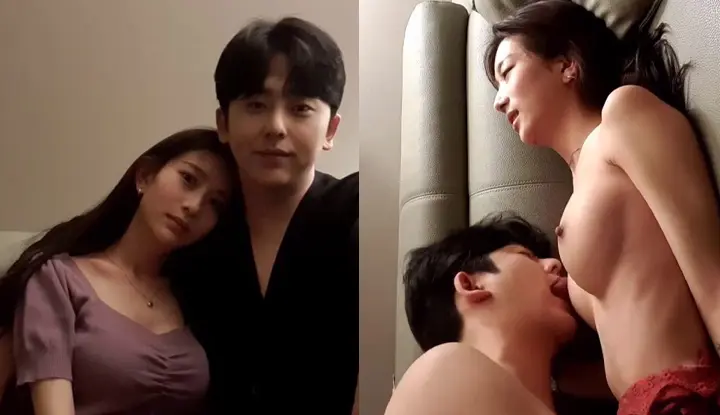 [Korea] What a talented and beautiful couple~The handsome guy selflessly shares his girlfriend’s beautiful breasts-1