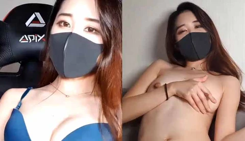 [韓國] 雖然戴著口罩野擋不住仙氣～鏡頭前賣弄美乳性感誘惑