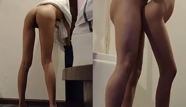 The escort girl from the art school, her slender legs are so easy to fuck