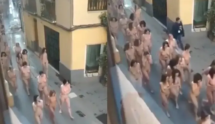 [Europe and America] Argentinian women marched naked in the streets to protest!