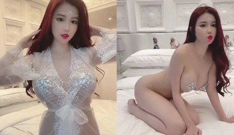 [新加坡] 周甄娜 Jenna Chew～巨乳正妹脫衣竟然剩下淫蕩胸貼～