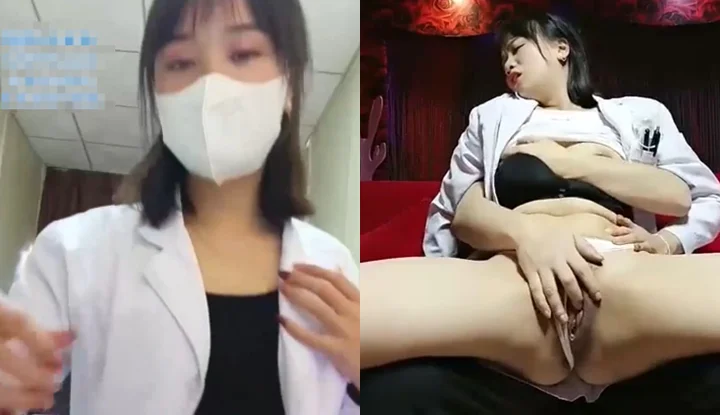 Wearing a white robe reveals three points! Sex video of a female obstetrician and gynecologist leaked by her boyfriend~
