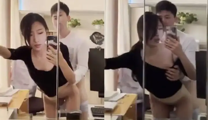 Young couple taking selfies ~ My girlfriend likes to see her naughty look the most