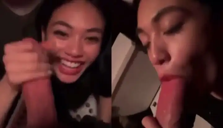 [Philippines] The slutty hottie can’t hold back when she sees the big cock~ She eats the big cock one by one and enjoys it