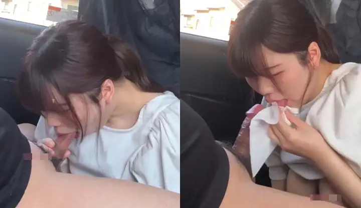 [Korea] The girl who delivers tea comes directly to the car to have a titjob