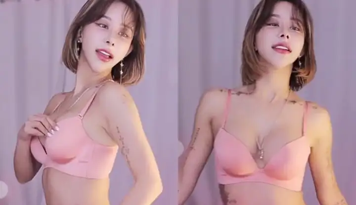 [Korea] Wearing sexy lingerie and dancing live ~ big breasts swaying and almost exposed