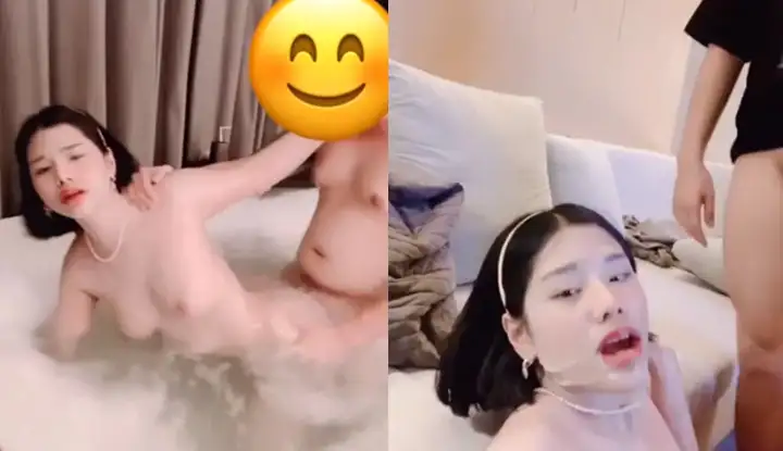 [泰国] 浴缸里的激情抽插，满满的精液射满嘴