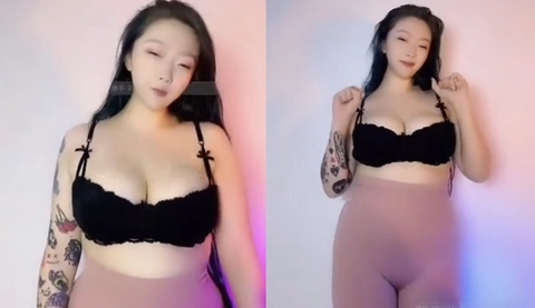 Kuaishou's big-breasted sister Xin, sexy dance in yoga pants