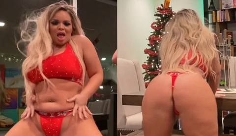 [Europe and America] O station master Trisha Paytas sexy dance on Christmas, shaking her butt and shaking her breasts