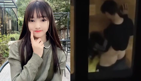 A couple from Guangxi Construction Vocational and Technical College were photographed having sex on campus. The girlfriend took the initiative to squat and give him a blowjob. She was very hungry!