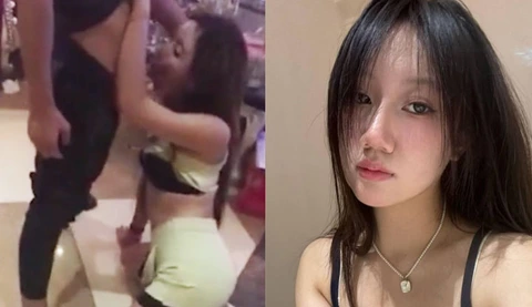 A female student from Jinan Technical Secondary School skipped classes and went to a nightclub. She was forced to have a blowjob and was fucked hard in the toilet by a bad boy. The group sex scene was very exciting!